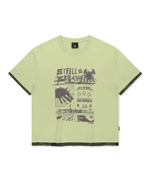 BROWNBREATH(ブラウンブレス)の「ELIMINATE CROP TEE - YELLOW(Tシャツ/カットソー・レディース・その他・SMALL/MEDIUM/LARGE/X-LARGE)」の1枚目の写真