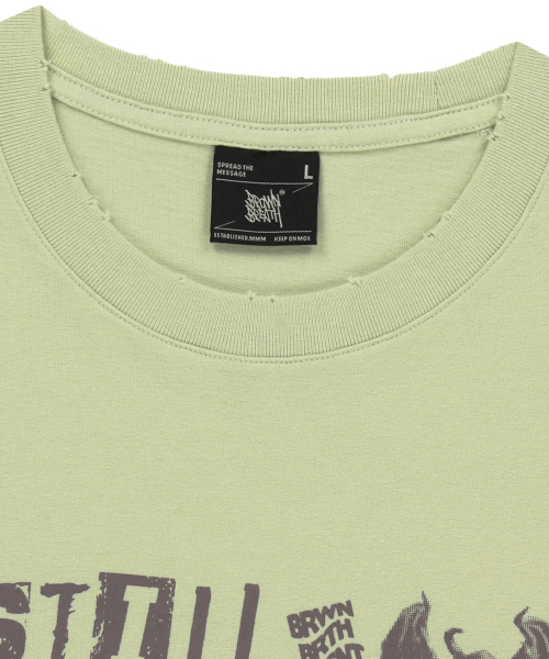 BROWNBREATH(ブラウンブレス)の「ELIMINATE CROP TEE - YELLOW(Tシャツ/カットソー・レディース・その他・SMALL/MEDIUM/LARGE/X-LARGE)」の5枚目の写真