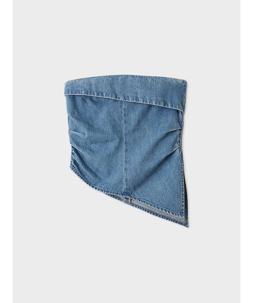 MIESROHE(ミースロエ)の「【洗える】デニムドレープラインビスチェ(その他トップス・レディース・インディゴブルー/ホワイト/ブルー・F)」の14枚目の写真