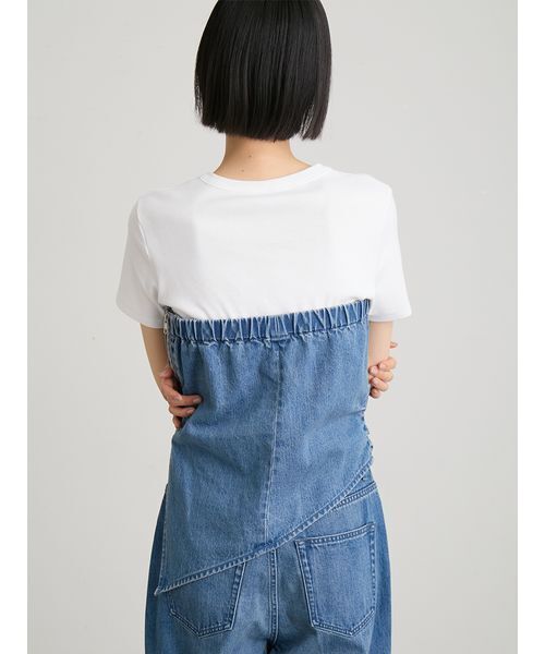 MIESROHE(ミースロエ)の「【洗える】デニムドレープラインビスチェ(その他トップス・レディース・インディゴブルー/ホワイト/ブルー・F)」の6枚目の写真