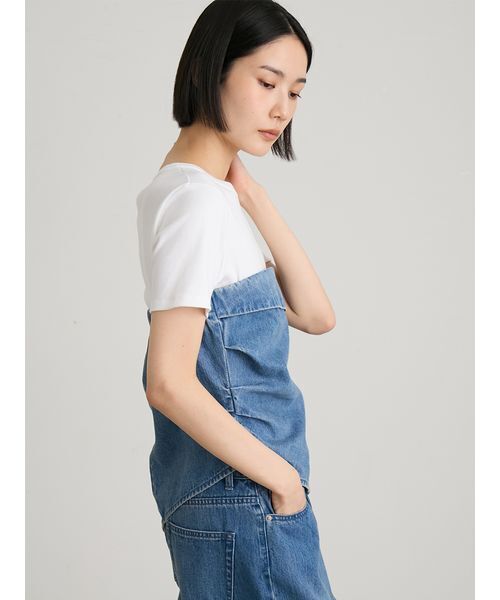 MIESROHE(ミースロエ)の「【洗える】デニムドレープラインビスチェ(その他トップス・レディース・インディゴブルー/ホワイト/ブルー・F)」の7枚目の写真