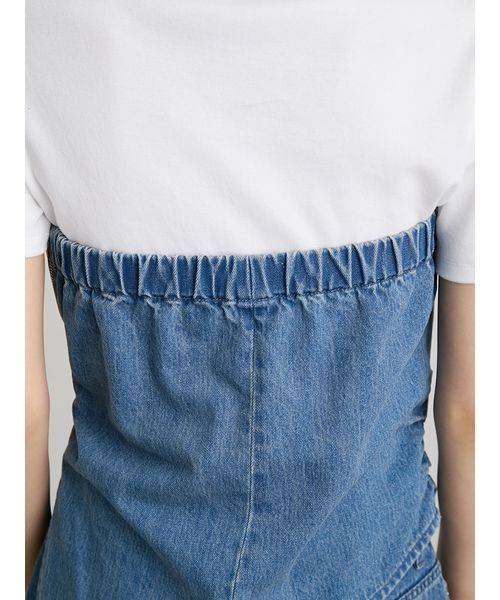 MIESROHE(ミースロエ)の「【洗える】デニムドレープラインビスチェ(その他トップス・レディース・インディゴブルー/ホワイト/ブルー・F)」の9枚目の写真