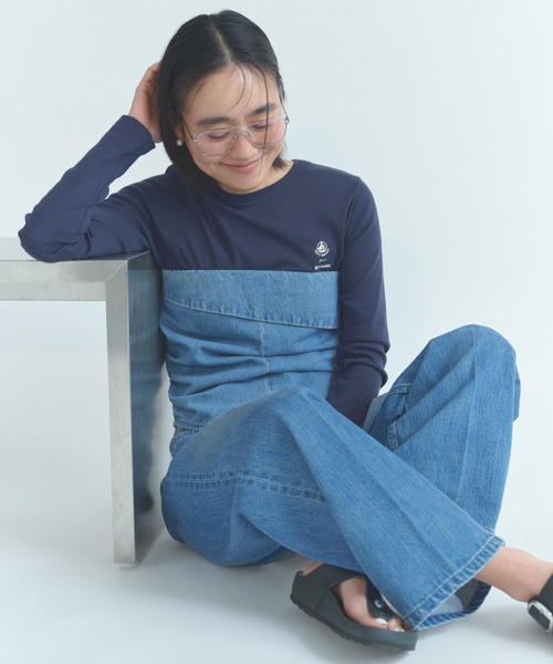 MIESROHE(ミースロエ)の「【洗える】デニムドレープラインビスチェ(その他トップス・レディース・インディゴブルー/ホワイト/ブルー・F)」の15枚目の写真