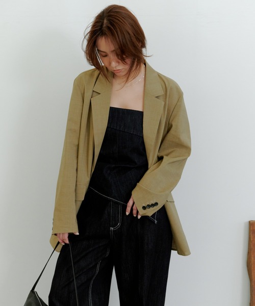 MIESROHE(ミースロエ)の「【洗える】デニムドレープラインビスチェ(その他トップス・レディース・インディゴブルー/ホワイト/ブルー・F)」の18枚目の写真