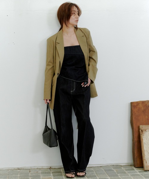 MIESROHE(ミースロエ)の「【洗える】デニムドレープラインビスチェ(その他トップス・レディース・インディゴブルー/ホワイト/ブルー・F)」の19枚目の写真
