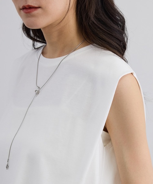 SALON adam et rope'（サロン アダム エ ロペ）の「プリマベールショルダータックノースリーブプルオーバー / UVケア（Tシャツ/カットソー・レディース・ブラック/オフホワイト/キャメル・FREE）」の13枚目の写真