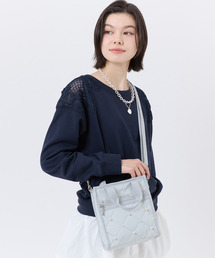 LeSportsac（レスポートサック）の「MINI N/S TOTE W/ PEARLS ミストグレーパール（ショルダーバッグ）」