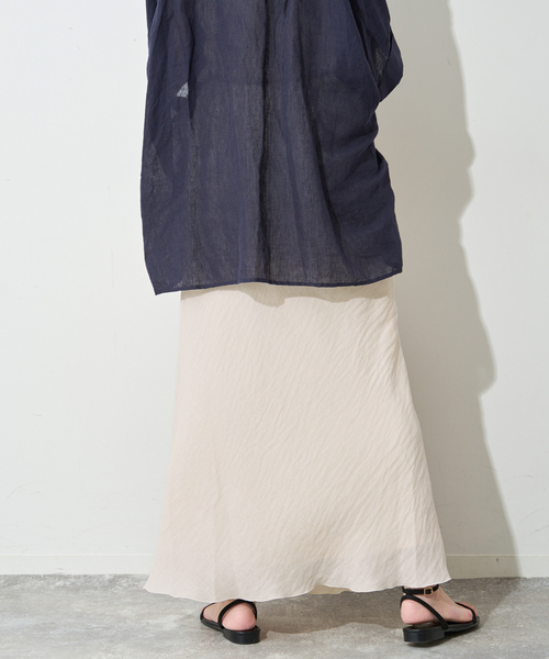 SLOBE IENA（スローブイエナ）の「カラミナロースカート（スカート・レディース・カーキ/アイボリー・FREE）」の12枚目の写真