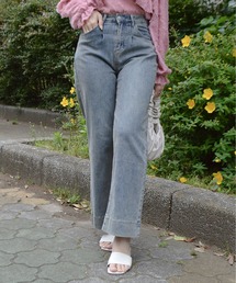 ハイウエストストレートデニム
