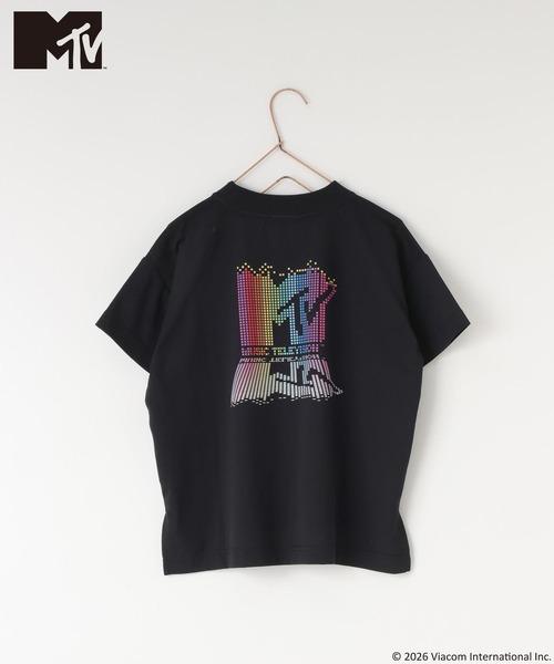 LOWRYS FARM(ローリーズファーム)の「MTVプリントBIGT 668997(Tシャツ/カットソー・キッズ・ゴールド系その他/オフホワイト/ブラック・120cm/110cm/130cm/140cm/150cm)」の3枚目の写真