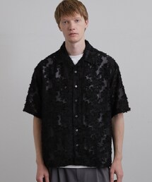 tk.TAKEO KIKUCHI | 【26SSトレンドの商品】シアーフラワーシャツ/フラワーデザイン/通気性/レース/透け感/トレンド(シャツ/ブラウス)
