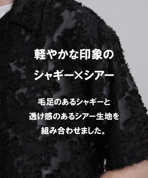 tk.TAKEO KIKUCHI(ティーケータケオキクチ)の「【26SSトレンドの商品】シアーフラワーシャツ/フラワーデザイン/通気性/レース/透け感/トレンド(シャツ/ブラウス・メンズ・ホワイト/ブラック・03/02)」の14枚目の写真