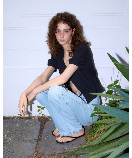 UNNOUT(アナウト)の「CRINKLE NATURAL BLOUSE BLACK(シャツ/ブラウス・レディース・その他・SMALL/MEDIUM)」の4枚目の写真