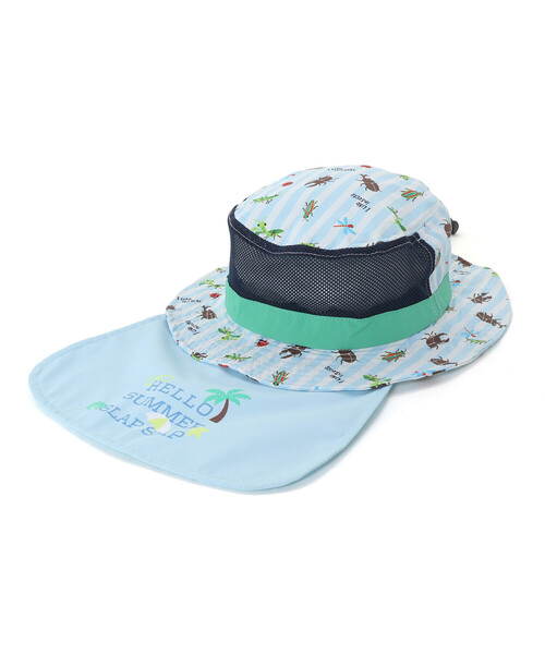 SLAP SLIP(スラップスリップ)の「バイカラー&総柄サファリハット(52~54cm)(ハット・キッズ・ネイビー/グリーン系その他/パープル/ピンク系その他・52cm/54cm)」の14枚目の写真