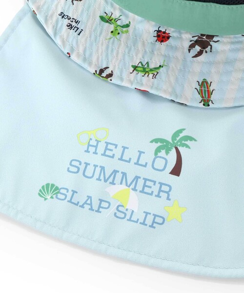 SLAP SLIP(スラップスリップ)の「バイカラー&総柄サファリハット(52~54cm)(ハット・キッズ・ネイビー/グリーン系その他/パープル/ピンク系その他・52cm/54cm)」の17枚目の写真