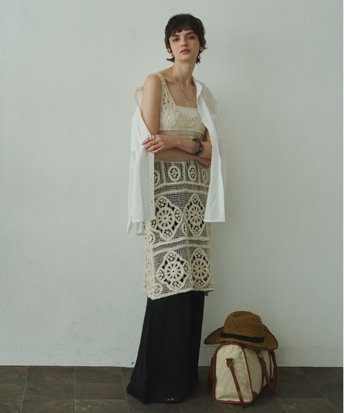 Plumel(プルメル)の「Cotton Lace Crochet Lace Tunic / コットンクロシェレースチュニック(チュニック・レディース・ベージュ・MEDIUM)」の14枚目の写真