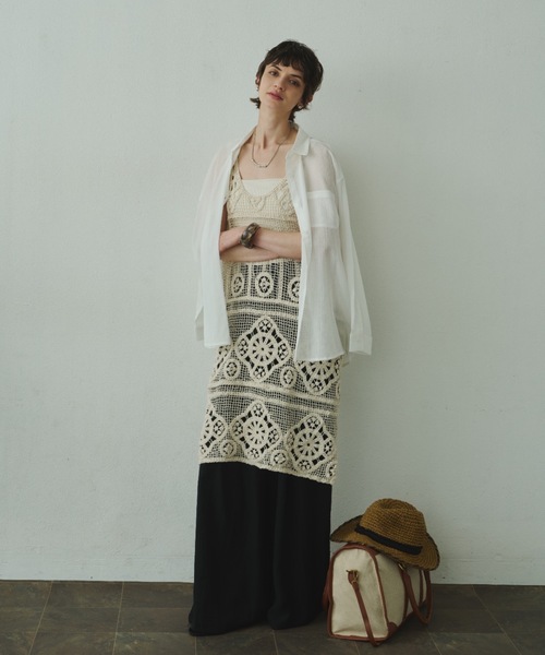 Plumel(プルメル)の「Cotton Lace Crochet Lace Tunic / コットンクロシェレースチュニック(チュニック・レディース・ベージュ・MEDIUM)」の13枚目の写真