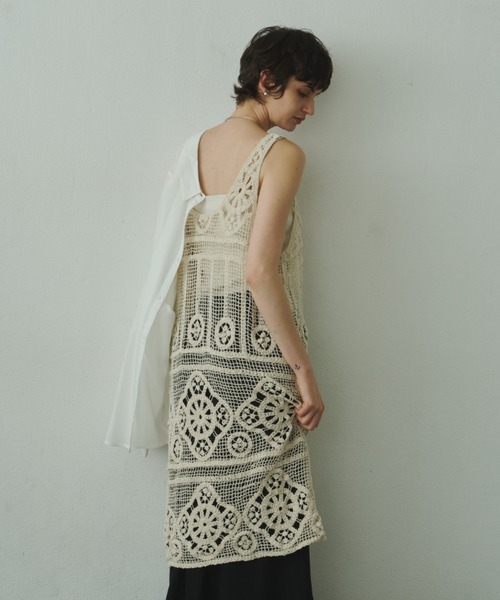 Plumel(プルメル)の「Cotton Lace Crochet Lace Tunic / コットンクロシェレースチュニック(チュニック・レディース・ベージュ・MEDIUM)」の12枚目の写真