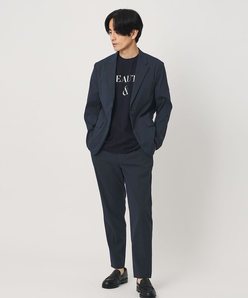 BEAUTY&YOUTH UNITED ARROWS(ビューティーアンドユースユナイテッドアローズ)の「MIXTURE ナイロン 1プリーツ テーパード パンツ NO.5 ヨコストレッチ 撥水機能 ウォッシャブル セットアップ対応(その他パンツ・メンズ・ダークグレー/ブラック/ネイビー・XL/M/S/L)」の6枚目の写真