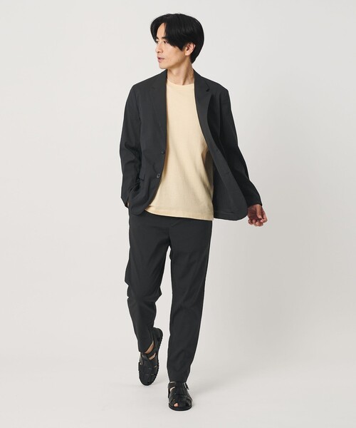 BEAUTY&YOUTH UNITED ARROWS(ビューティーアンドユースユナイテッドアローズ)の「MIXTURE ナイロン 1プリーツ テーパード パンツ NO.5 ヨコストレッチ 撥水機能 ウォッシャブル セットアップ対応(その他パンツ・メンズ・ダークグレー/ブラック/ネイビー・XL/M/S/L)」の9枚目の写真