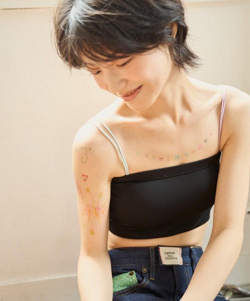 common gull products.(コモンガルプロダクツ)の「わがままなチューブトップ(キャミソール・レディース・ホワイト系/ブラック系・SMALL/MEDIUM)」の10枚目の写真