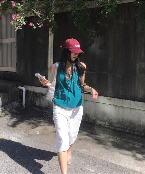 PORTERNA（ポルテナ）の「OPEN-BACK DRAPED HALTER TOP-TEAL BLUE（Tシャツ/カットソー・レディース・その他・OS）」の15枚目の写真