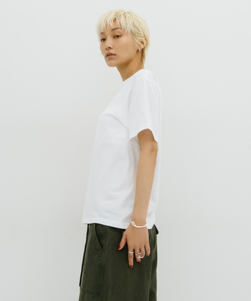 HANNE(アン)の「ミニマルワイドバインダーTEE(Tシャツ/カットソー・レディース・ホワイト/ブラック・FREE)」の11枚目の写真