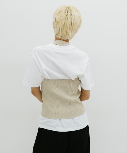 HANNE(アン)の「ミニマルワイドバインダーTEE(Tシャツ/カットソー・レディース・ホワイト/ブラック・FREE)」の17枚目の写真