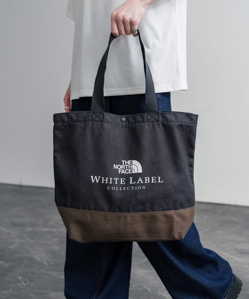 THE NORTH FACE(ザノースフェイス)の「日本未展開モデル THE NORTH FACE ザ・ノースフェイス WHITE LABEL ホワイトレーベル BLOCK CANVAS BAG バイカラーキャンバストートバッグ(トートバッグ・メンズ・クリーム/ダークブルー/ブラック・FREE)」の3枚目の写真