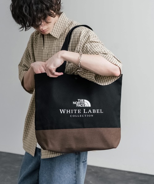 THE NORTH FACE(ザノースフェイス)の「日本未展開モデル THE NORTH FACE ザ・ノースフェイス WHITE LABEL ホワイトレーベル BLOCK CANVAS BAG バイカラーキャンバストートバッグ(トートバッグ・メンズ・クリーム/ダークブルー/ブラック・FREE)」の6枚目の写真
