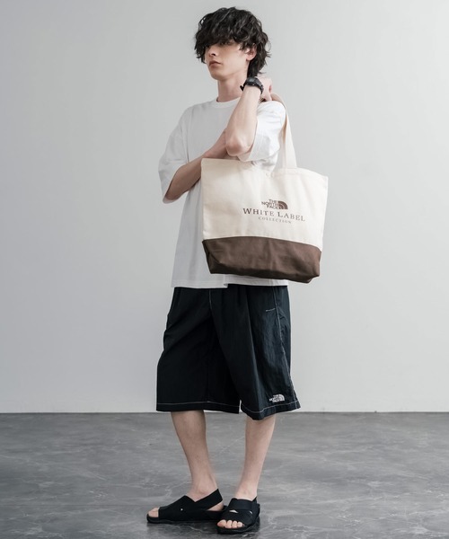 THE NORTH FACE(ザノースフェイス)の「日本未展開モデル THE NORTH FACE ザ・ノースフェイス WHITE LABEL ホワイトレーベル BLOCK CANVAS BAG バイカラーキャンバストートバッグ(トートバッグ・メンズ・クリーム/ダークブルー/ブラック・FREE)」の13枚目の写真