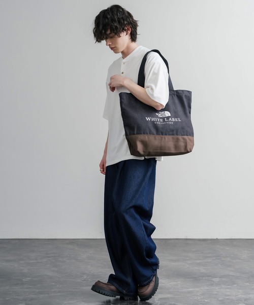 THE NORTH FACE(ザノースフェイス)の「日本未展開モデル THE NORTH FACE ザ・ノースフェイス WHITE LABEL ホワイトレーベル BLOCK CANVAS BAG バイカラーキャンバストートバッグ(トートバッグ・メンズ・クリーム/ダークブルー/ブラック・FREE)」の17枚目の写真