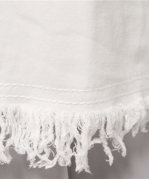 koe(コエ)の「フリンジデニムプルオーバー(シャツ/ブラウス・レディース・インディゴブルー/オフホワイト・SMALL/LARGE/MEDIUM)」の6枚目の写真