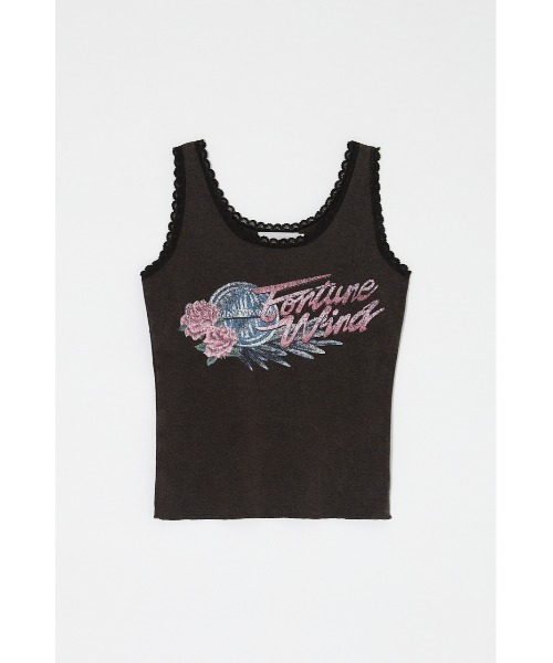 MOUSSY(マウジー)の「LACE TRIM タンクトップ(タンクトップ・レディース・ライトブラック/ライトピンク/ブラウン・FREE)」の10枚目の写真