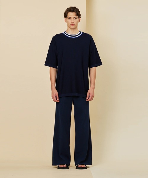 CFCL(シーエフシーエル)の「【CFCL】BS GARTER SHORT SLEEVE TEE SHIRT(Tシャツ/カットソー・メンズ・ネイビー/ホワイト・FREE)」の5枚目の写真