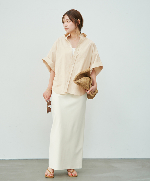 plage(プラージュ)の「《追加》Roll Up Cuffs シャツ 2(シャツ/ブラウス・レディース・ホワイト/ブラック・FREE)」の9枚目の写真