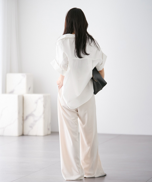 plage(プラージュ)の「《追加》Roll Up Cuffs シャツ 2(シャツ/ブラウス・レディース・ホワイト/ブラック・FREE)」の20枚目の写真