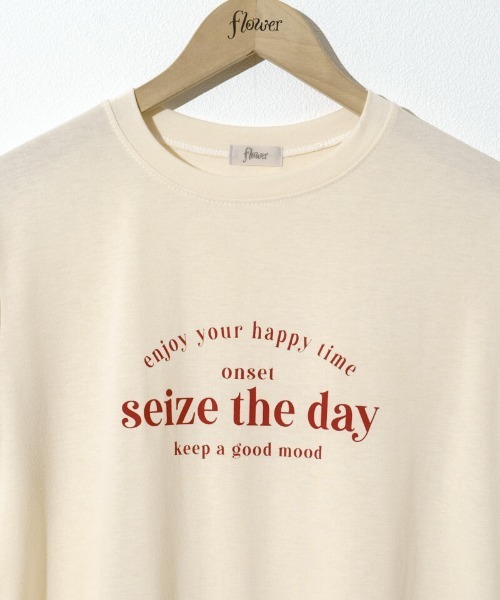 flower(フラワー)の「ベーシックレタリングティーズ(Tシャツ/カットソー・レディース・アイボリー/ホワイト・FREE)」の14枚目の写真