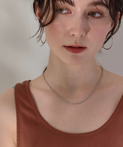 Phoebe(フィービィー)の「<2点セット>【金属アレルギー対応】2setレイヤードチョーカーロープネックレス(チョーカー・レディース・シルバー/イエローゴールド・FREE)」の14枚目の写真