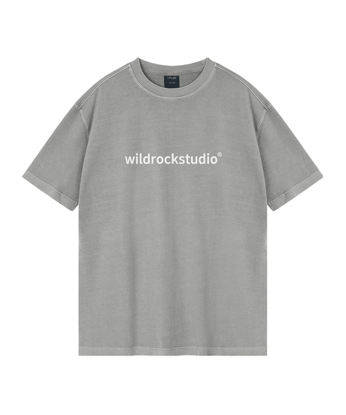 WILDROCK(ワイルドロック)の「スタンダードロゴピグメントオーバーサイズ半袖Tシャツ(クロップ付き)(Tシャツ/カットソー・レディース・チャコール/ホワイト/ブルー/ブラック/カーキ/ライトパープル/ベビーピンク/ライトグレー・X-SMALL/FREE/SMALL/LARGE/MEDIUM)」の3枚目の写真
