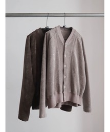 FIL DE FER（フィルデフェール）の「モールパイル　リブ付きカーディガン（カーディガン/ボレロ）」