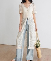 レース ロングカーデ」に該当するファッション通販 - ZOZOTOWN