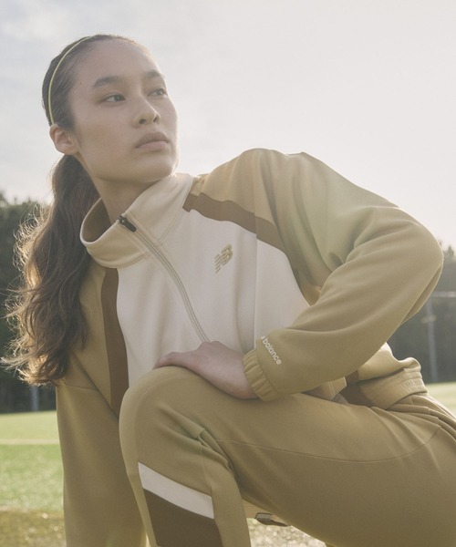 NEW BALANCE(ニューバランス)の「ニットトラックジャケット(ブルゾン・レディース・ライトグレー/アイボリー/ブルーグレー・X-LARGE/LARGE/MEDIUM/SMALL)」の1枚目の写真