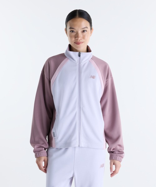 NEW BALANCE(ニューバランス)の「ニットトラックジャケット(ブルゾン・レディース・ライトグレー/アイボリー/ブルーグレー・X-LARGE/LARGE/MEDIUM/SMALL)」の2枚目の写真