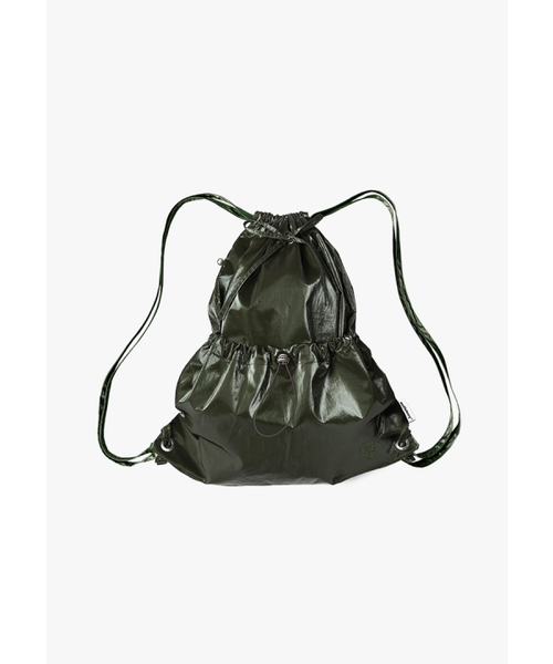 MELLOTORY(メロートリー)の「メタリックストリングバッグ(カーキ)(バックパック/リュック・レディース・カーキ・FREE)」の5枚目の写真
