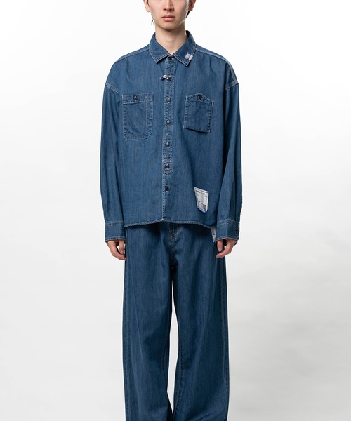 In・stru(men-tal).(インストルメンタル)の「Cotton Tencel Denim Long-sleeve Shirt(シャツ/ブラウス・メンズ・ブラック/インディゴブルー・46/44)」の2枚目の写真