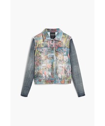 Desigual | グラフィティプリントデニムトラッカージャケット【2026秋冬新作】(デニムジャケット)