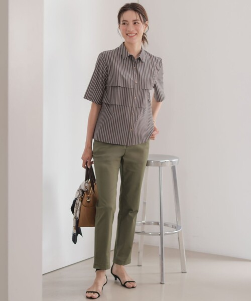 J.PRESS Ladies(J.プレス レディス)の「20チノストレッチ テーパード パンツ(チノパンツ・レディース・ネイビー系/ベージュ系/カーキ系・XXS/XS/S)」の4枚目の写真