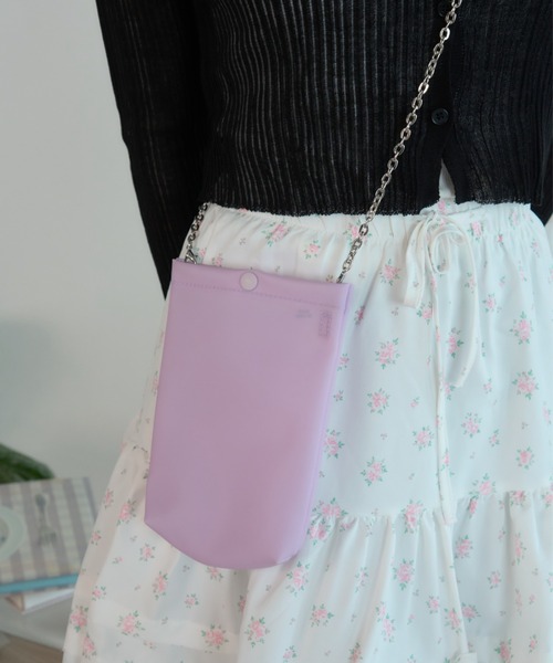 Birthday room(バースデイルーム)の「ジェリーチェーンショルダーBAG/Jelly chain shoulder bag(ショルダーバッグ・レディース・パープル/ホワイト/ピンク/ミント・FREE)」の3枚目の写真