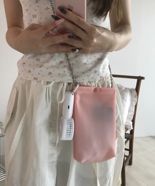 Birthday room(バースデイルーム)の「ジェリーチェーンショルダーBAG/Jelly chain shoulder bag(ショルダーバッグ・レディース・パープル/ホワイト/ピンク/ミント・FREE)」の4枚目の写真